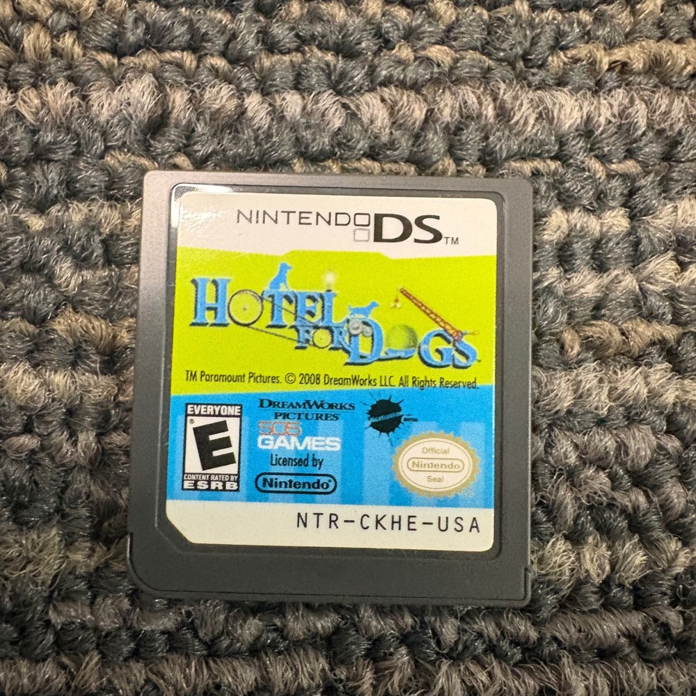 Y2K Nintendo DS Game Hotel for Dogs NTR-CKHE-USA Simulation Movie Based Handheld